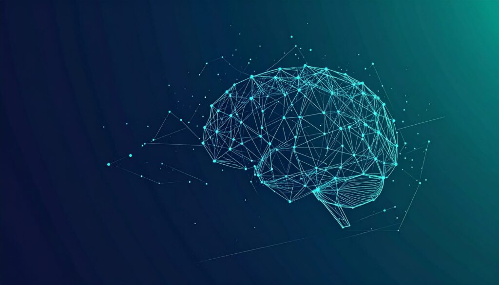 Brain with a neural network. 