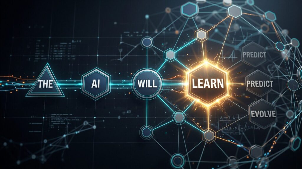 Nano Banana 2 - Abstract visualization of a sentence breaking into tokens or connected nodes_ with t_3 - Get AI Literate A sentence broken down into tokens.